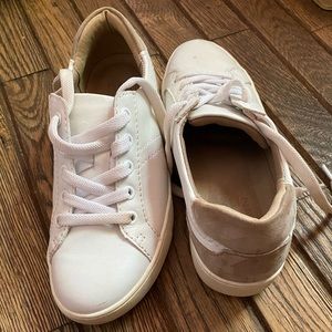 White & tan sneakers